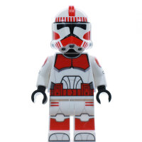 Custom Minifigur - Clone Shock Trooper, rot, realistic...